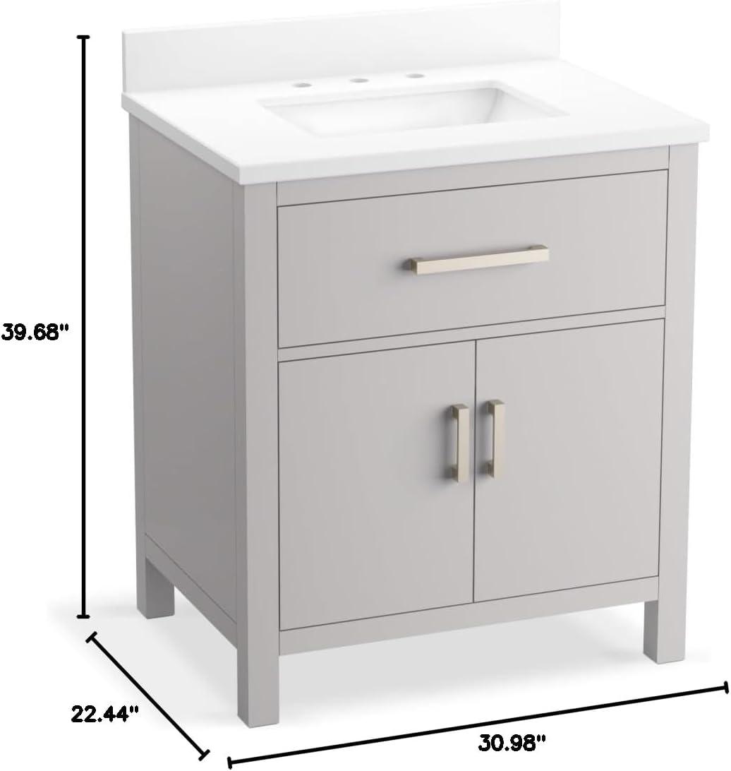 Kresla 30 In. Bathroom Vanity Cabinet With Sink And Quartz Top