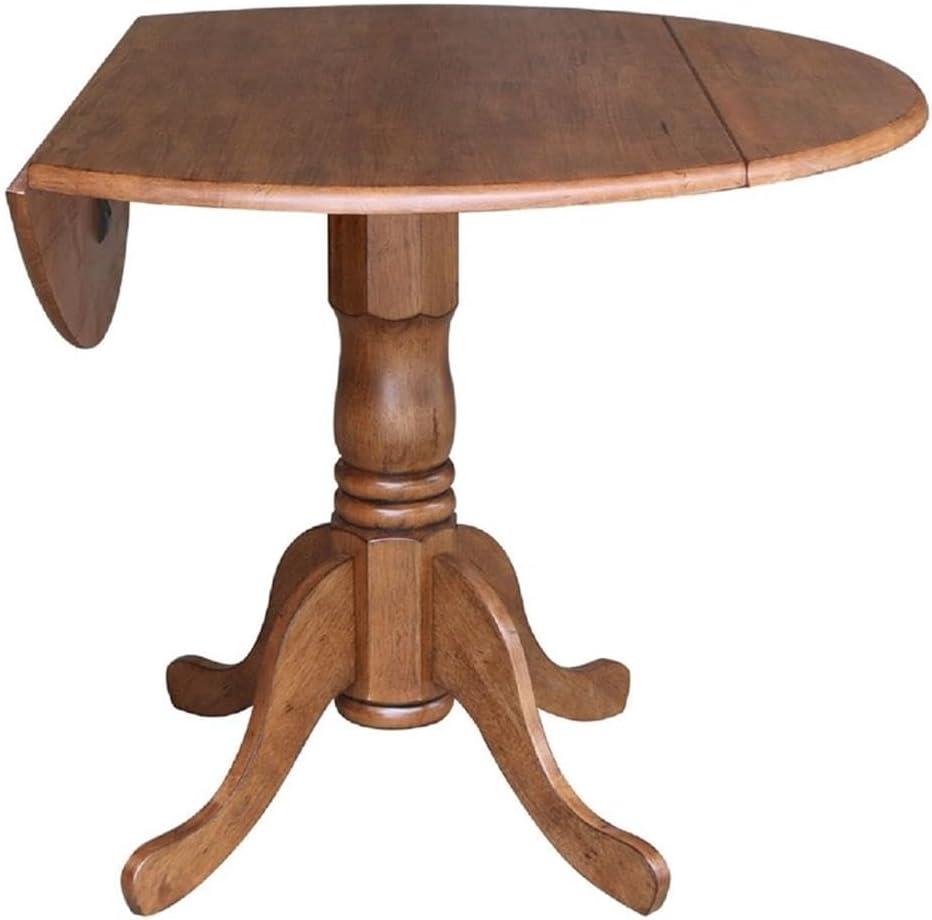 42" Mason Round Dual Drop Leaf Dining Table - International Concepts