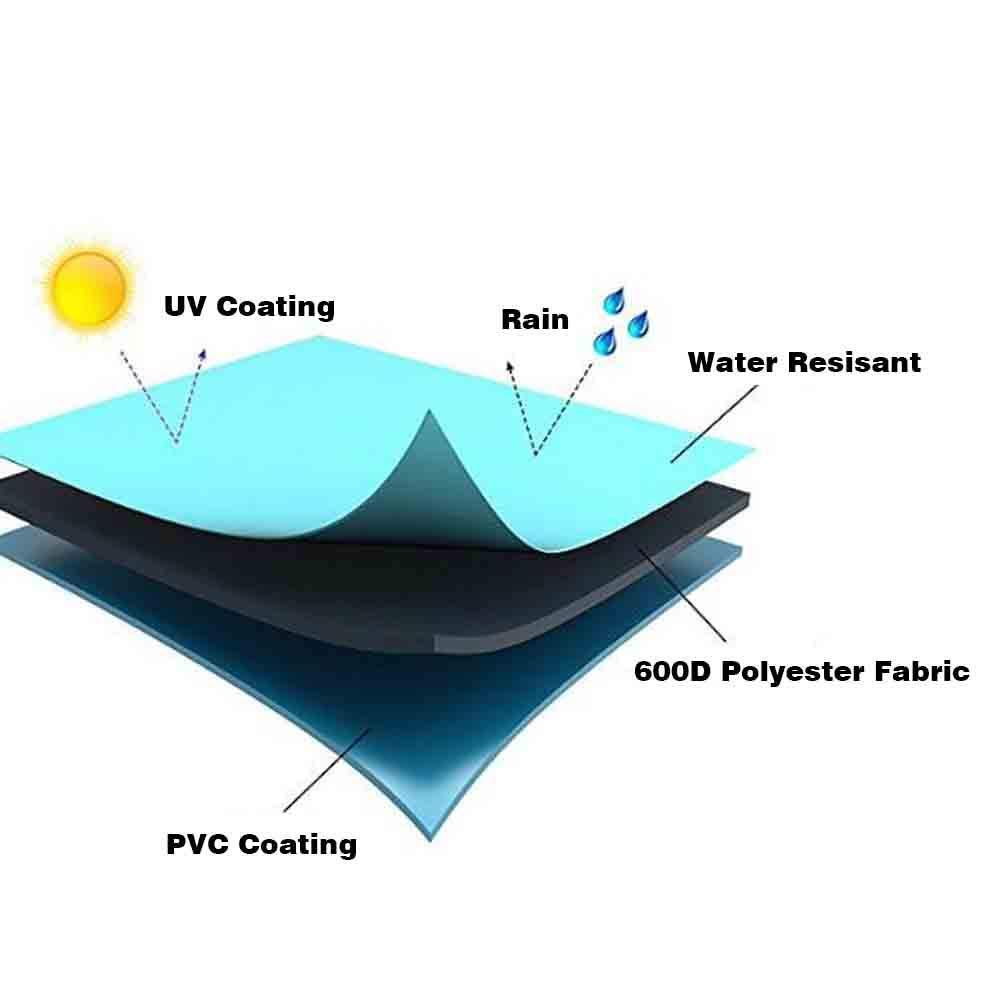 VAILGE 2-Seater Heavy Duty Patio Deep Bench Loveseat Cover, 100% Waterproof Outdoor Deep Sofa Cover, Lawn Patio Furniture Covers with Air Vent, Small (Deep), Beige & Brown