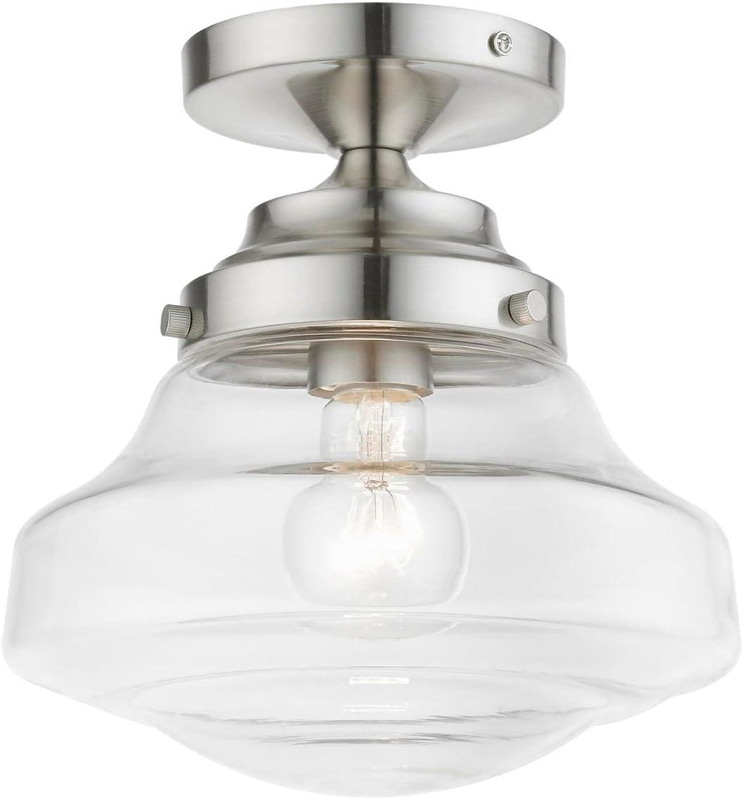 Livex Lighting Avondale 1 - Light Semi-Flush Mount in  Brushed Nickel