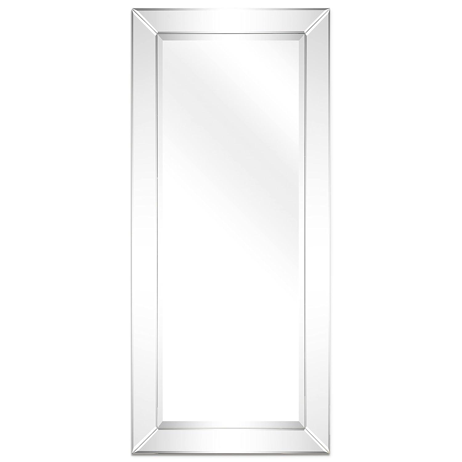 Empire Art Direct MOM-C10690-2454 24 x 54 in. Solid Wood Frame Covered Wall Mirror with Beveled Clear Mirror Panels - 1 in. Beveled Edge