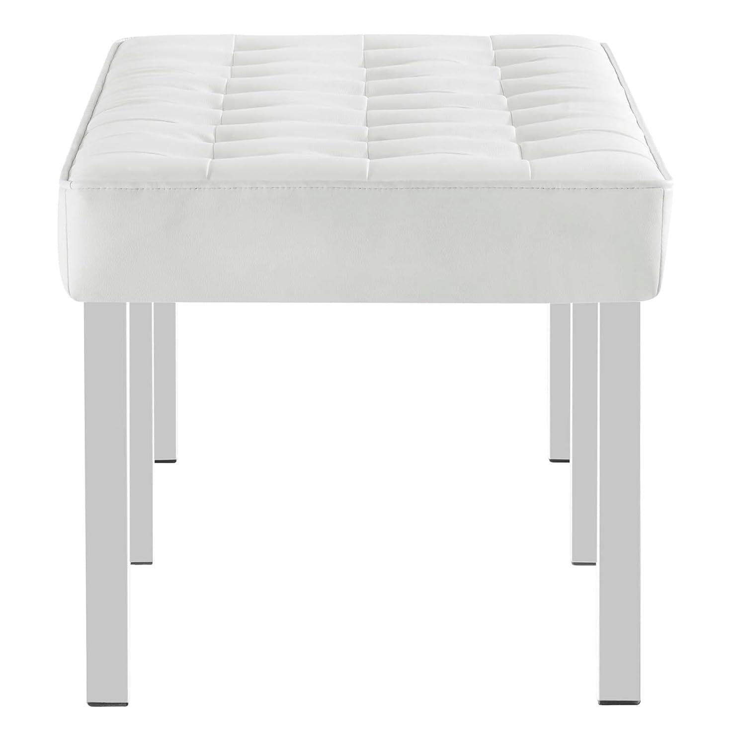 Modway Loft Tufted Vegan Leather Bench by Modway