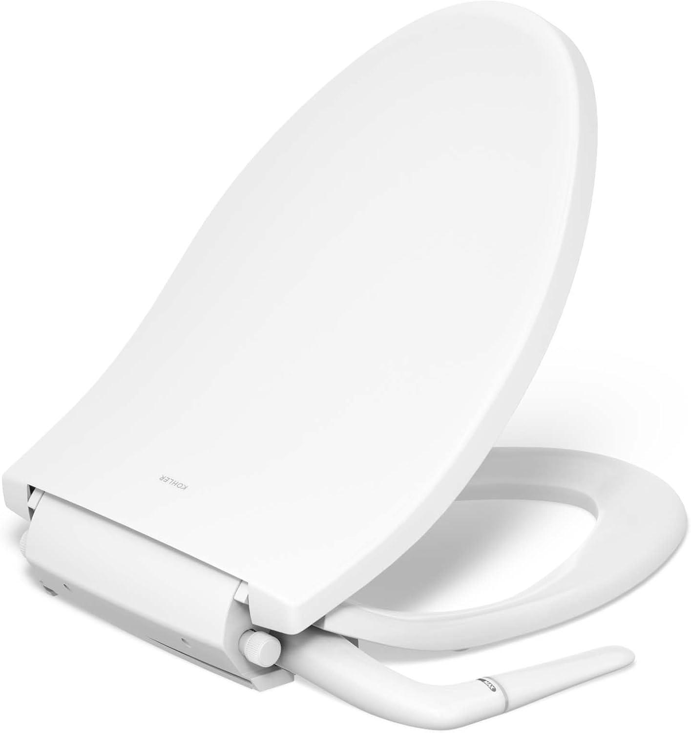 PureWash M250 Elongated Bidet Toliet Seat, Manual Non-Electric Bidets for Existing Toilets