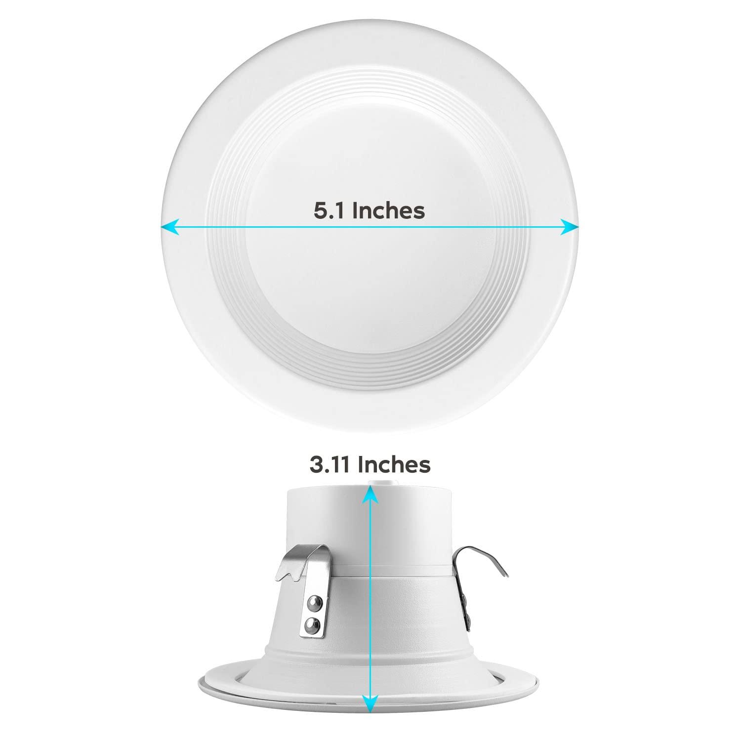 4" High Output Selectable CCT Remodel IC LED Retrofit Recessed Can Light