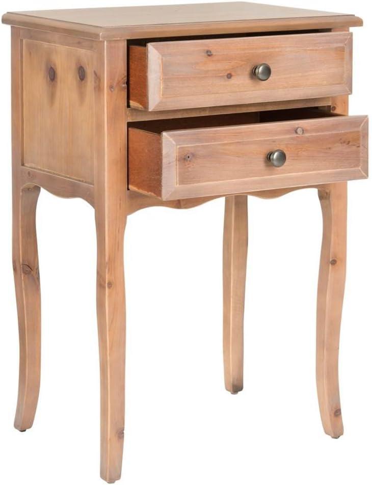 SAFAVIEH Lori End Table With Storage Drawers Red Maple