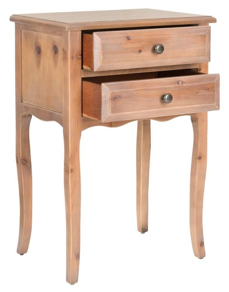 SAFAVIEH Lori End Table With Storage Drawers Red Maple
