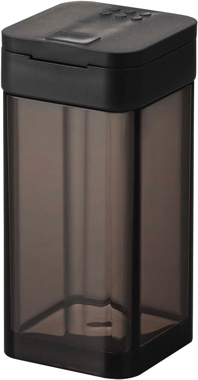 Yamazaki Home Spice Jar, Black, Plastic, No Assembly