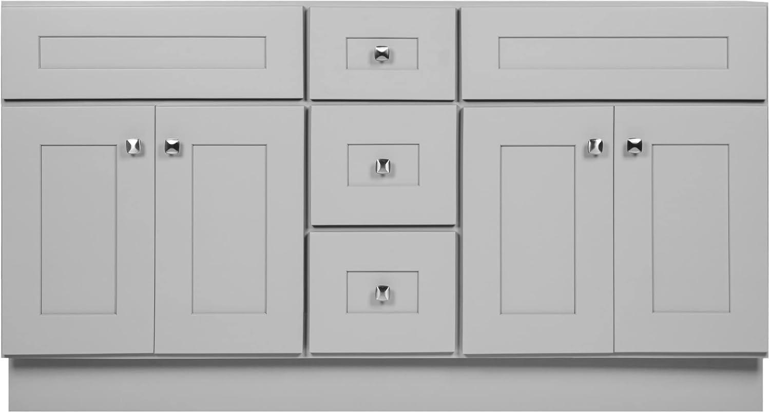 Design House Brookings 60 Inch Bathroom Vanity, Ready to Assemble, Solid Wood, Sherwin Williams – Design House, 599019-