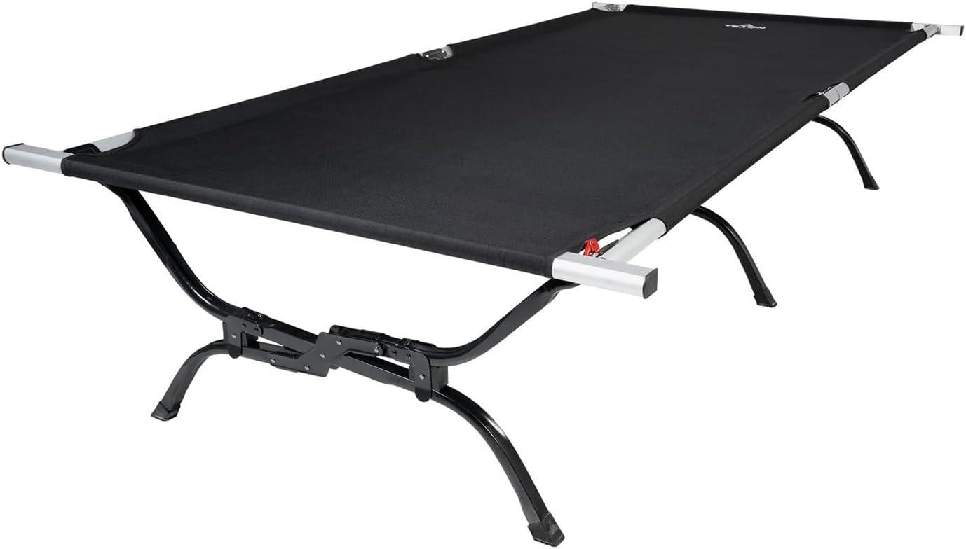 Outfitter XXL Black Canvas and Steel Camping Cot