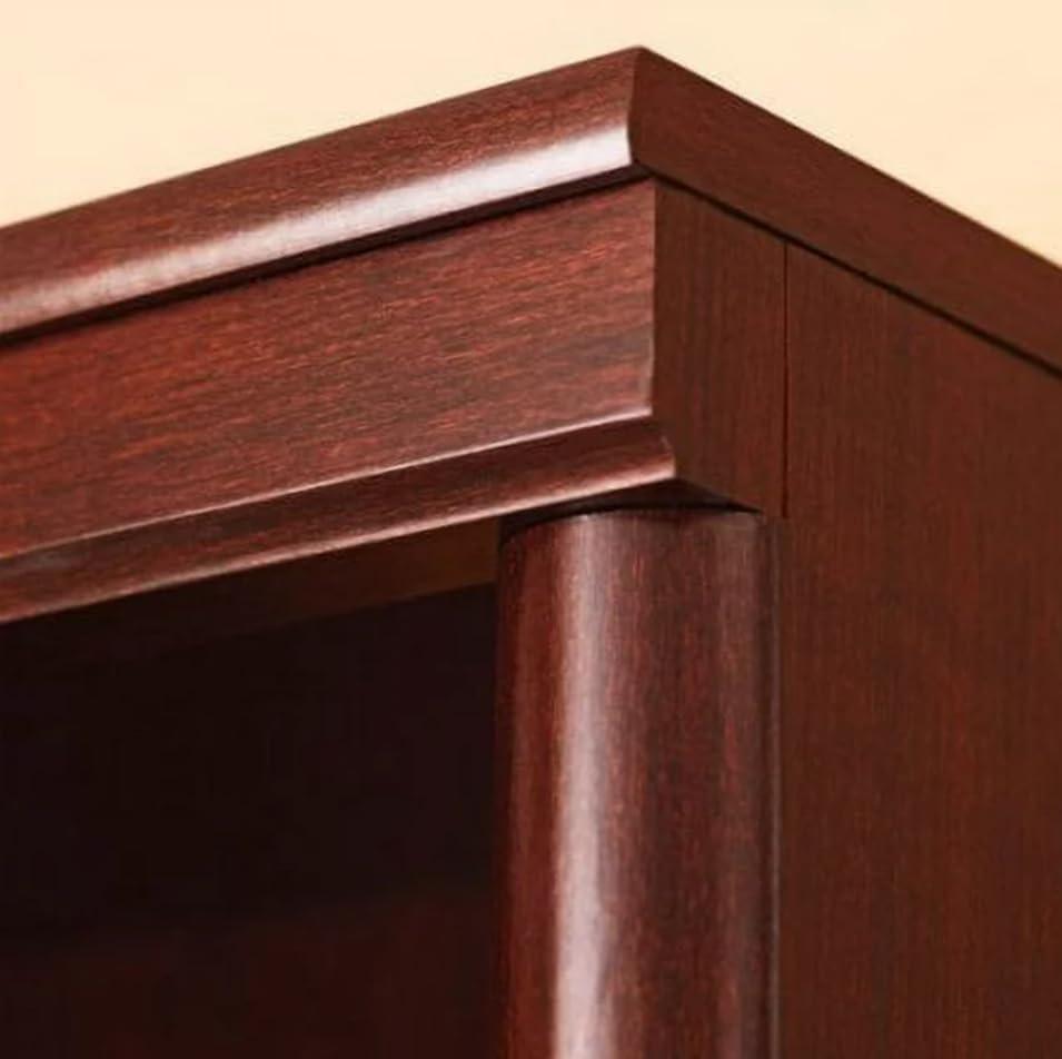 70" 5 Shelf Bookcase Select Cherry Red - Sauder: Transitional Style, MDF Frame, Adjustable Shelves