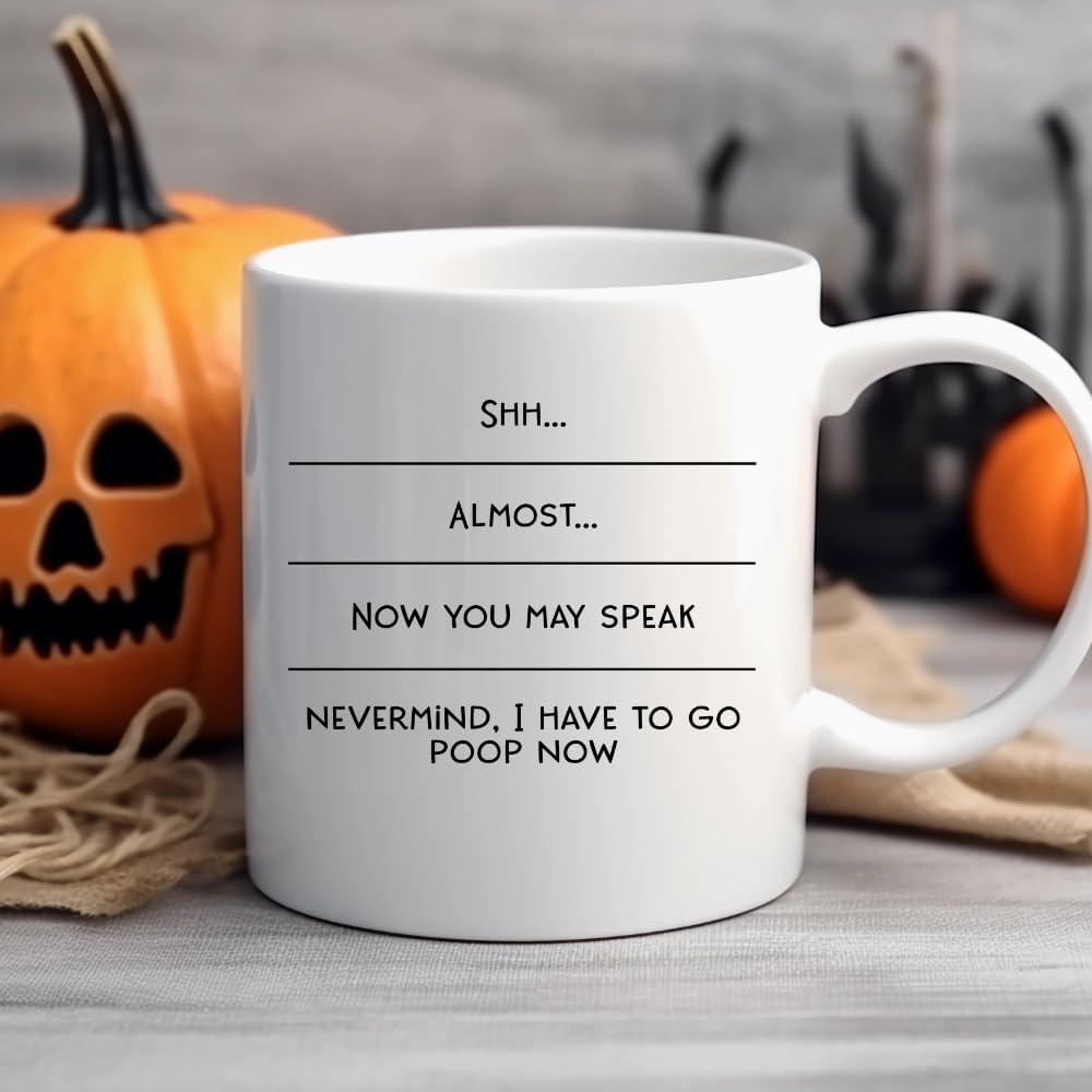 Imaginarium Goods  Poopnow - Shh Almost Now You May Speak Nevermind, I Have to Poop Now Mug