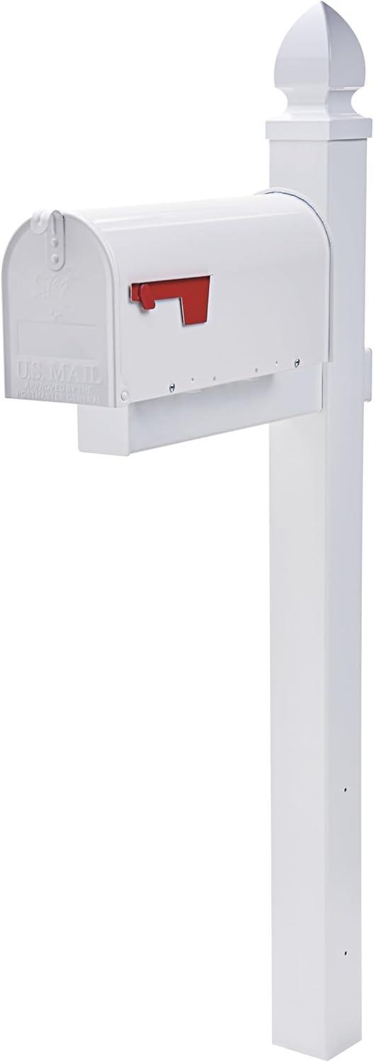 Gibraltar Mailboxes Whitley 57 in. White PVC Mailbox Post