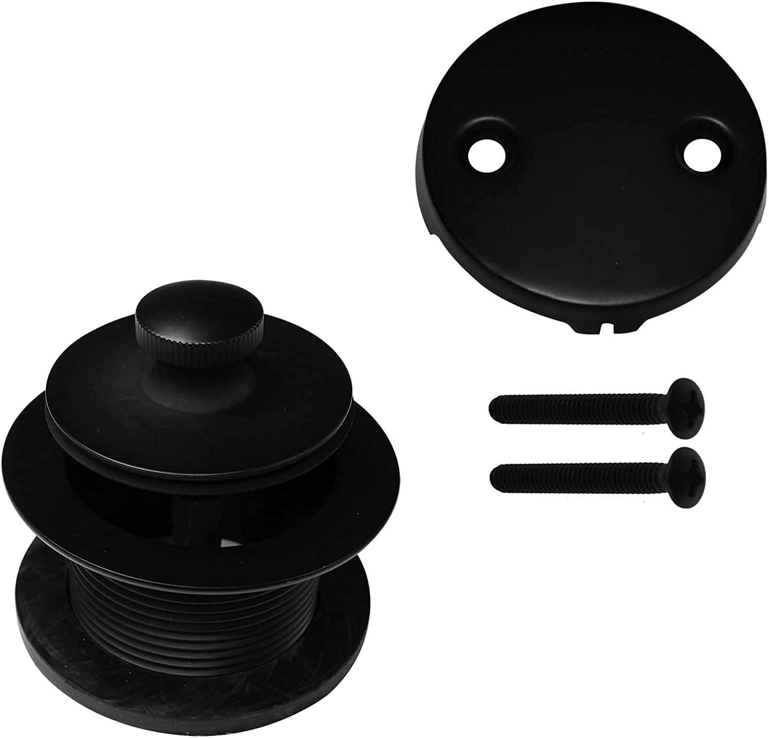 1-1/2" Coarse Thread Twist & Close Bathtub Drain Trim with Two-Hole Overflow