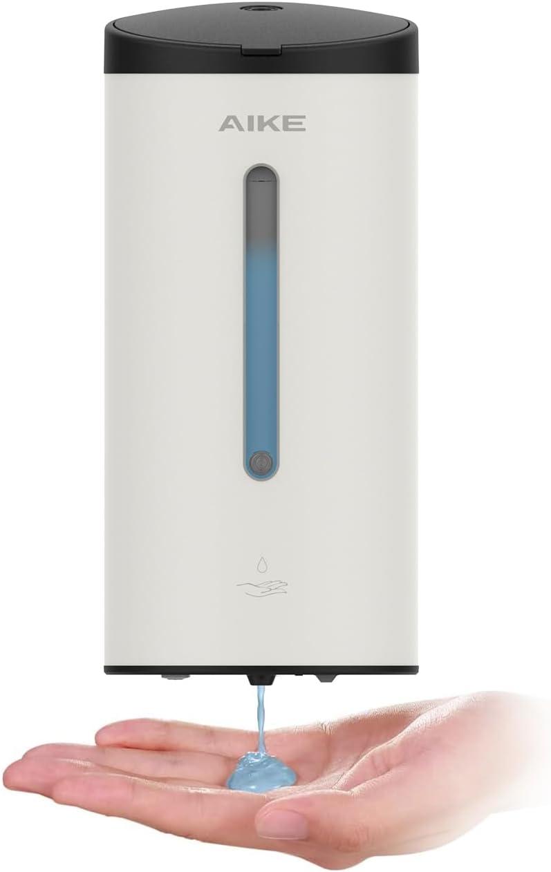 AIKE Wall-Mount Automatic Liquid Soap Dispenser 27oz Large Capacity Brushed Stainless Steel Finish Model AK1205