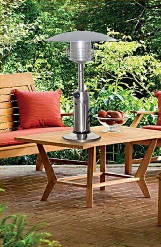 Stainless Steel Tabletop Propane Patio Heater with Emergency Shut Off