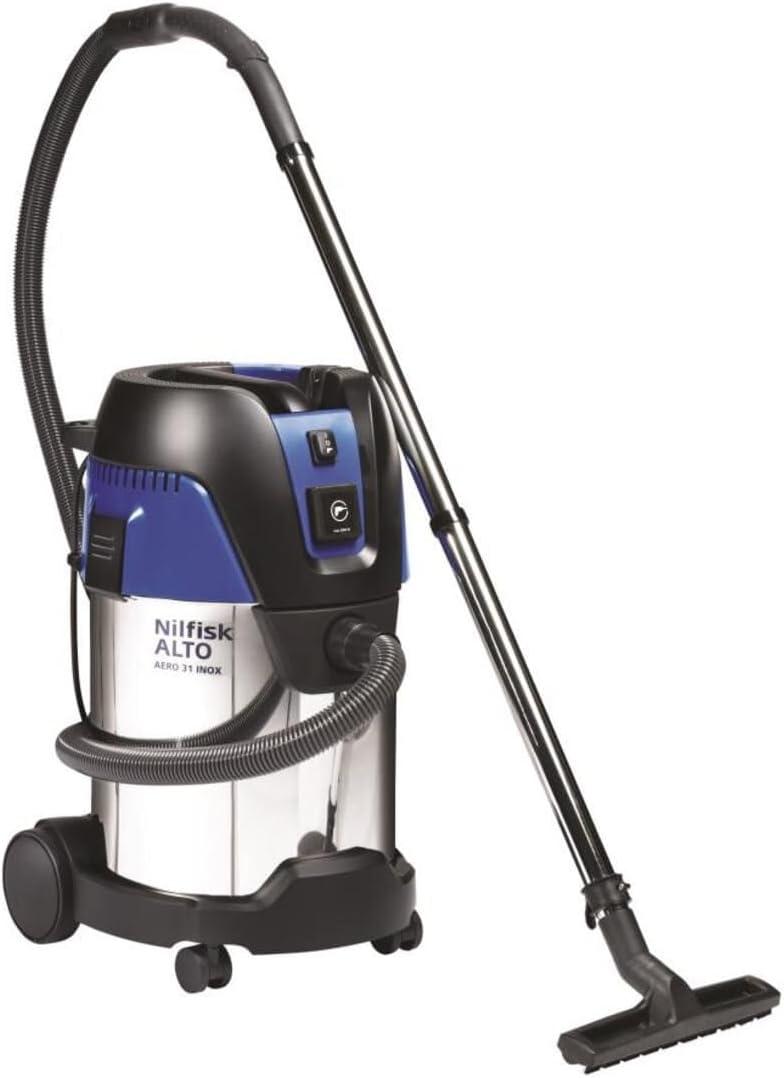 Blue Stainless Steel 8-Gallon Commercial Wet/Dry Canister Vacuum