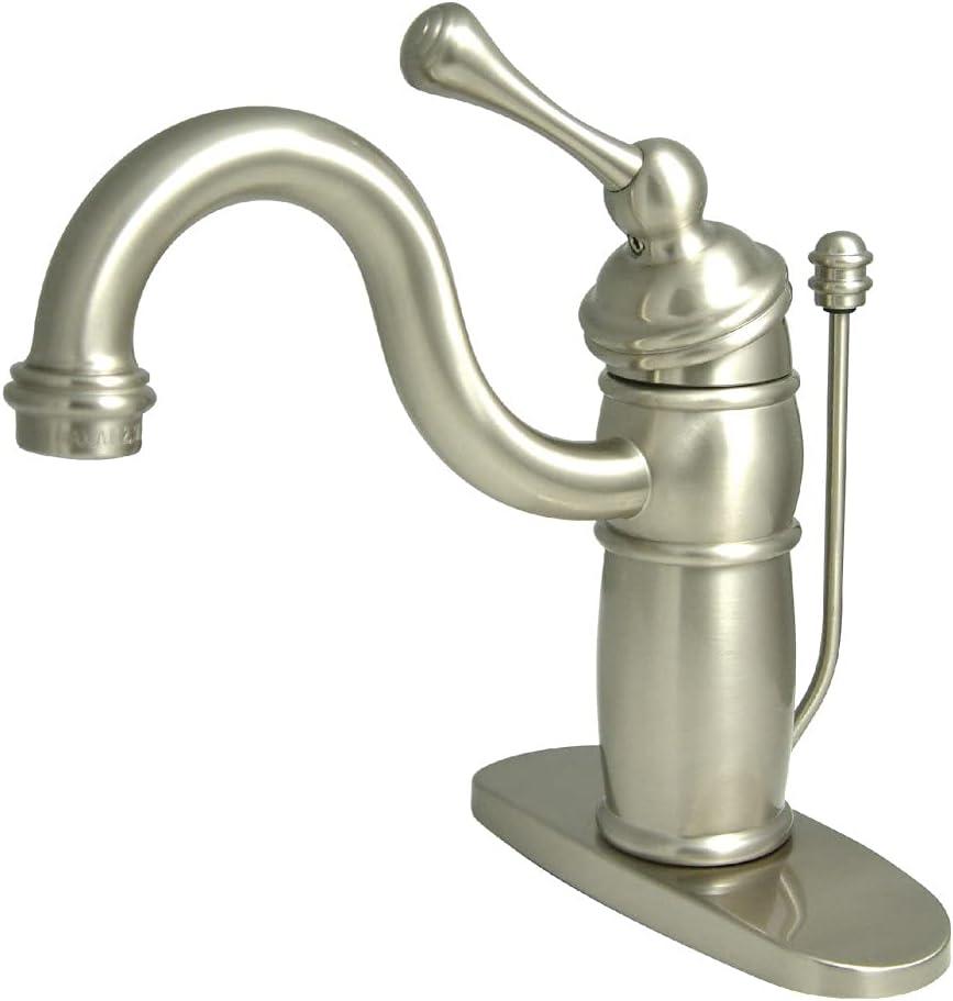 Kingston Brass Victorian Single-Handle 1-Hole Deck Mount Bathroom Faucet with Plastic Pop-Up