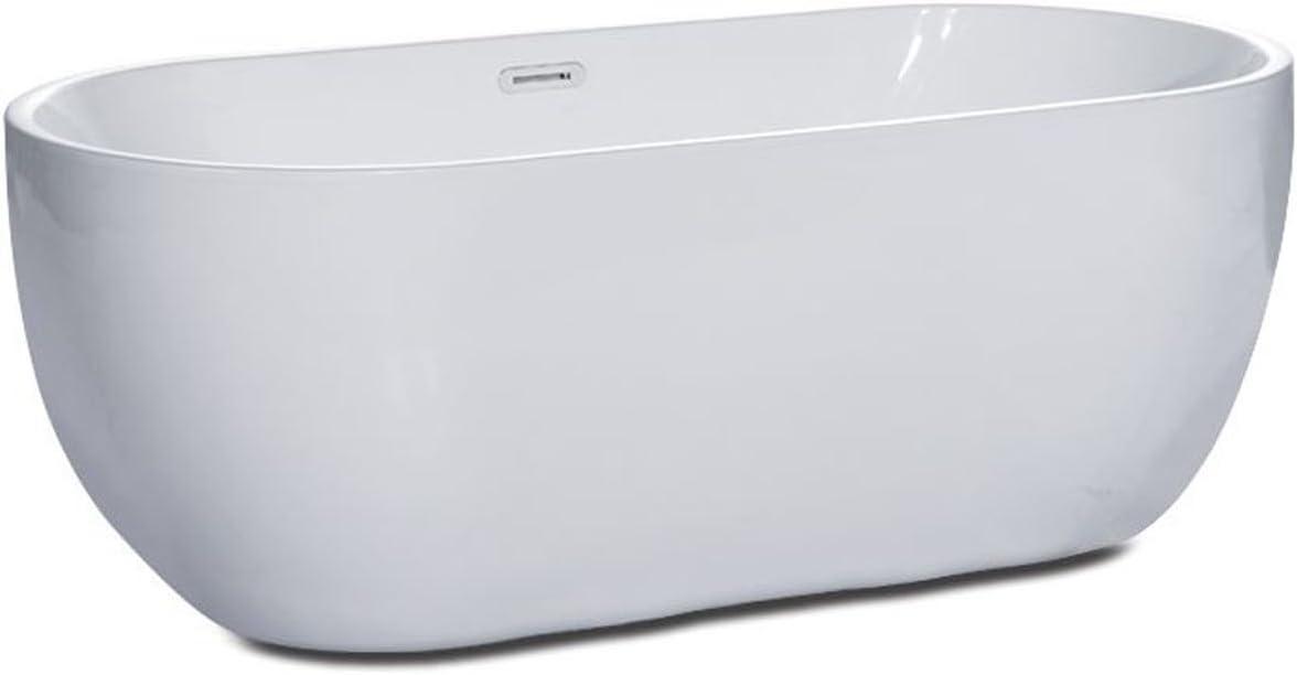 59'' x 28'' Freestanding Soaking Acrylic Bathtub