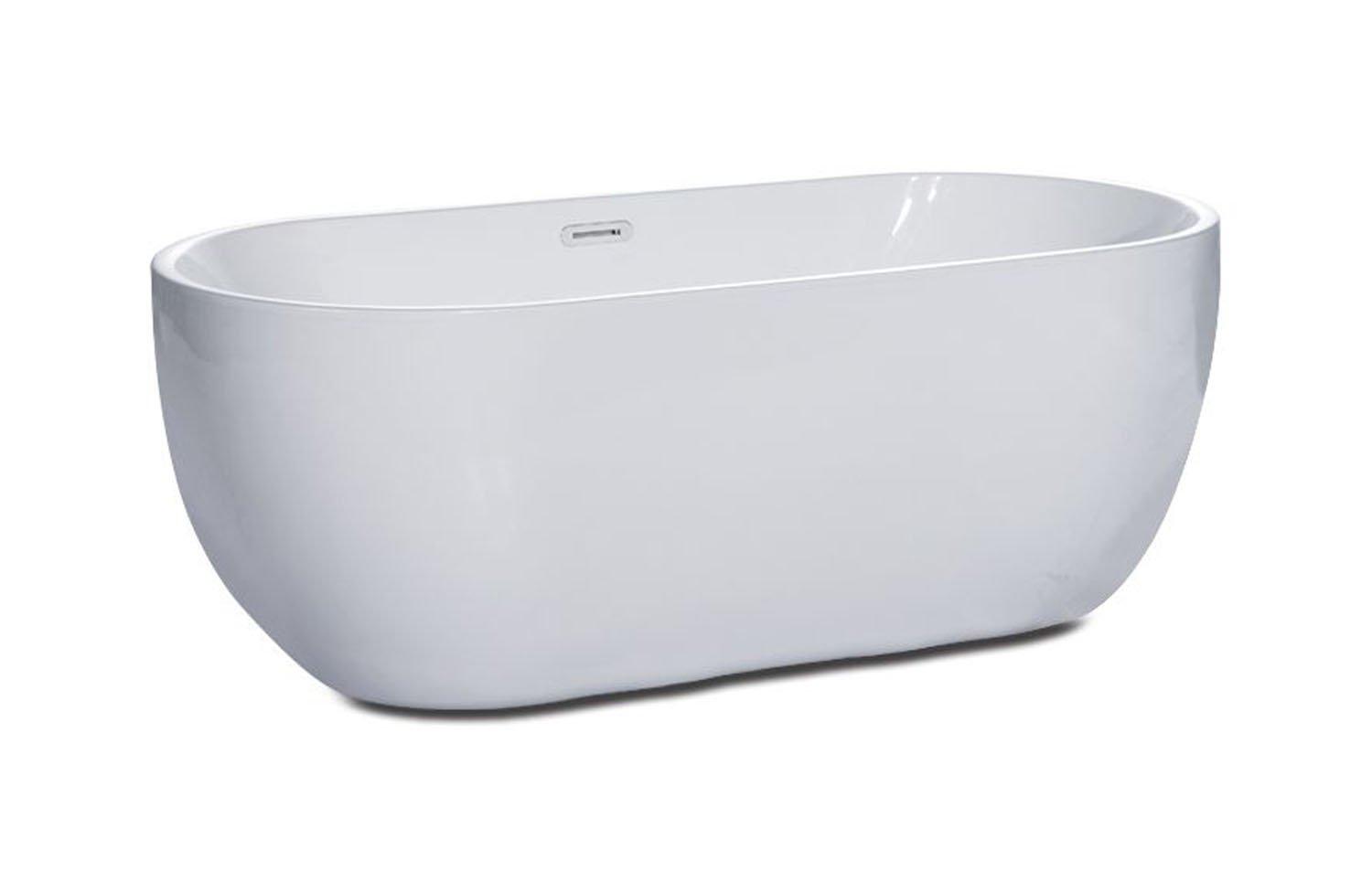 59'' x 28'' Freestanding Soaking Acrylic Bathtub