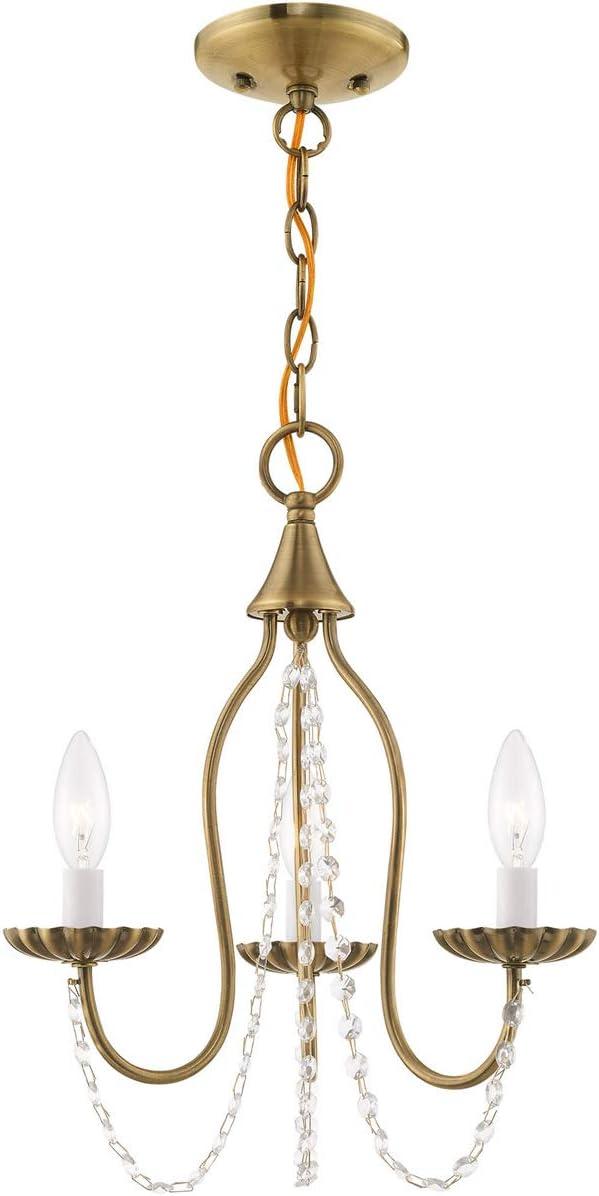 Livex Lighting Alessia 3 - Light Chandelier in Antique Brass