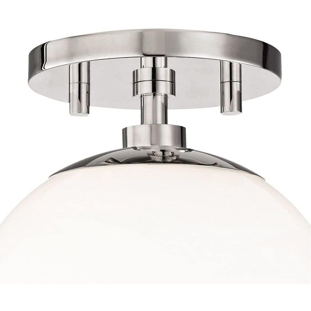 Mitzi Stella 1 - Light Semi-Flush Mount in  Aged Brass White Shade