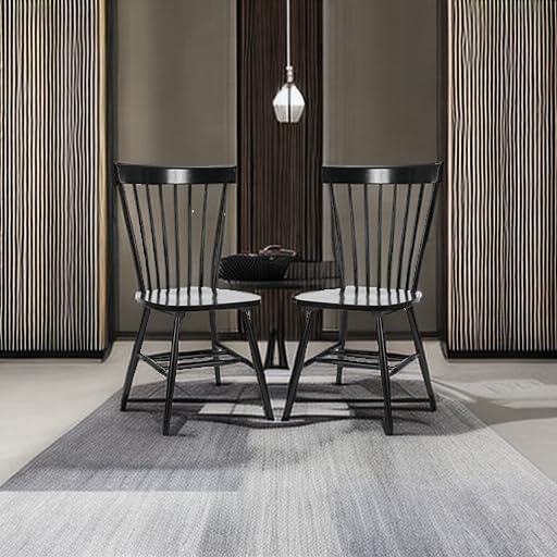 Ophelia & Co. Parker Spindle Windsor Set Of 2 Dining Chair, Black