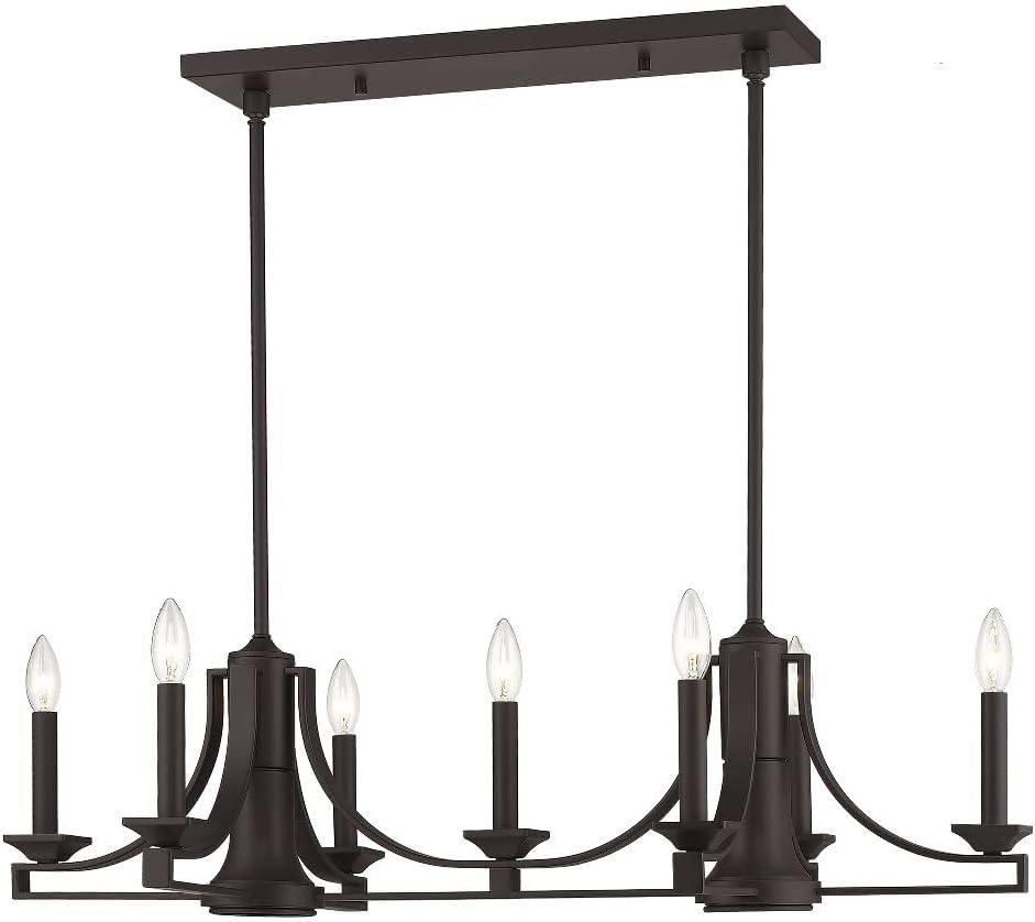 Modern Transitional Bronze Steel 9-Light Indoor Chandelier