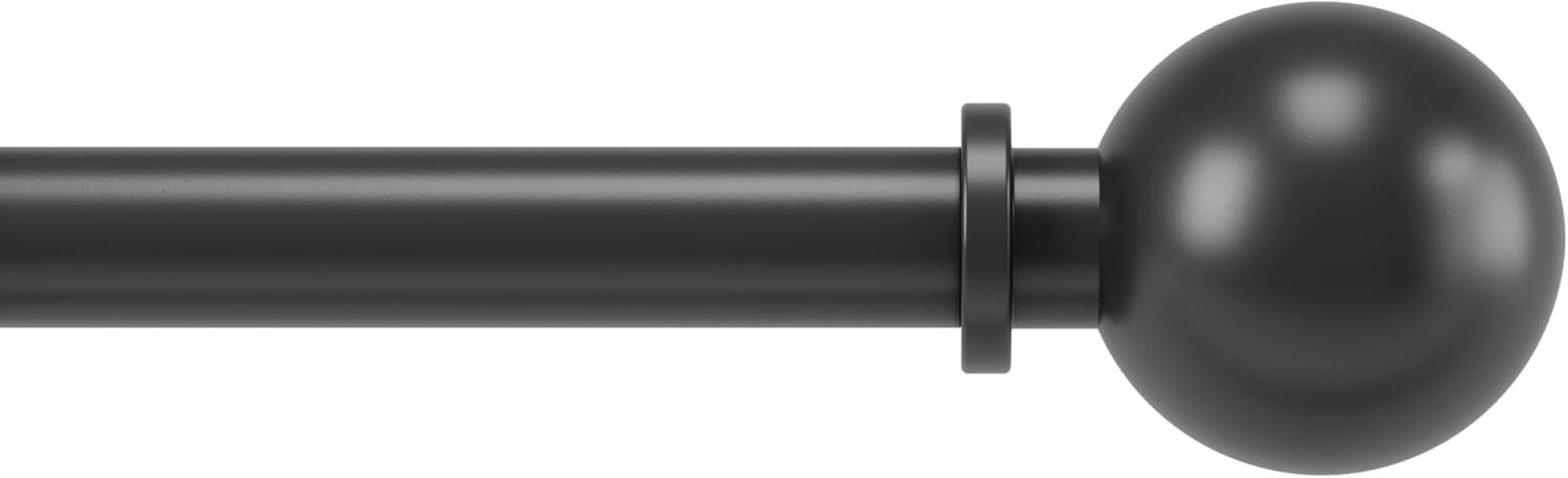 Bowman Curtain Rod - Brushed Black / 72"-144"