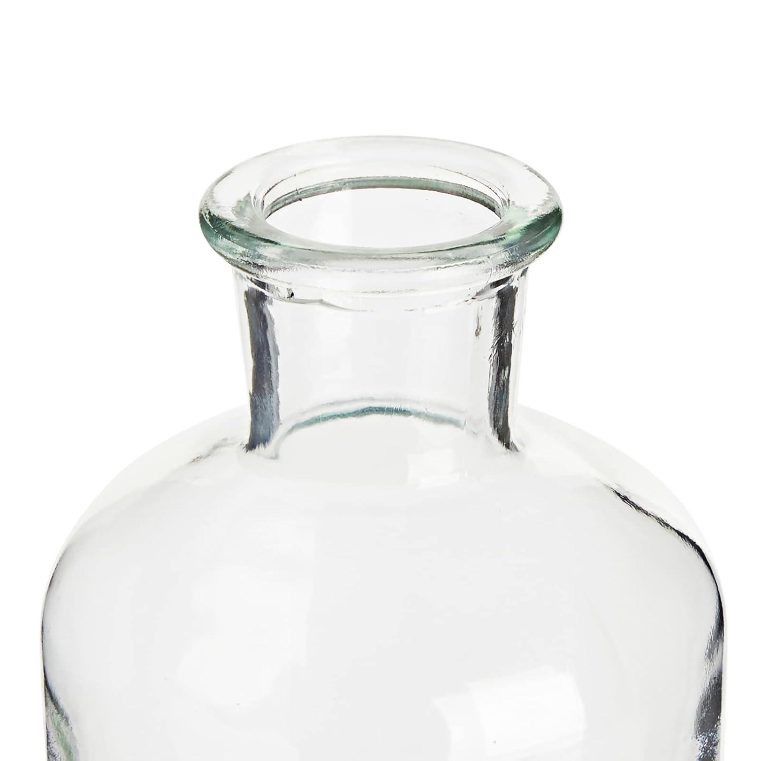 Juvale Farmlyn Creek 6-Pack Small Clear Vases for Centerpieces, Glass Jars for Stems, Flower Buds, Home Décor (2.8x5 In)