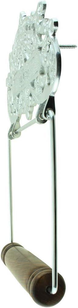 Chrome Wall Mount Toilet Paper Holder 6.25" W Crown Style Chrome Polished Brass