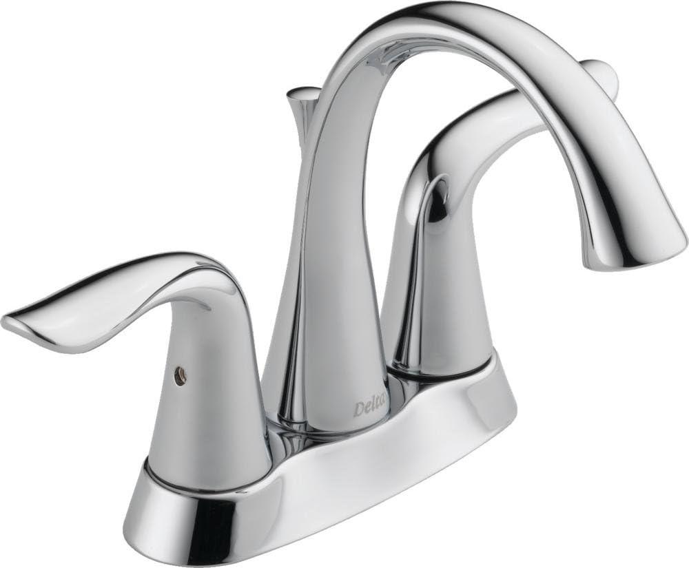 Delta Lahara Chrome Two Handle Centerset Bathroom Faucet