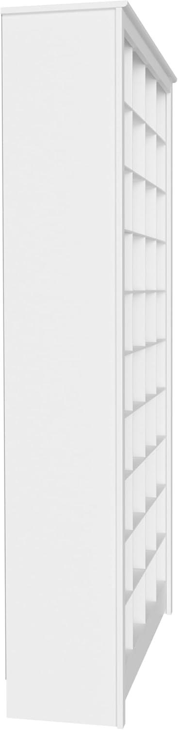 Prepac White Tall Storage Cabinet, Shoe Cabinet, Cube Storage Organizer with 40 Shoe Cubbies 13"D x 39.5" W x 72.5" H, WUSG-0011-1