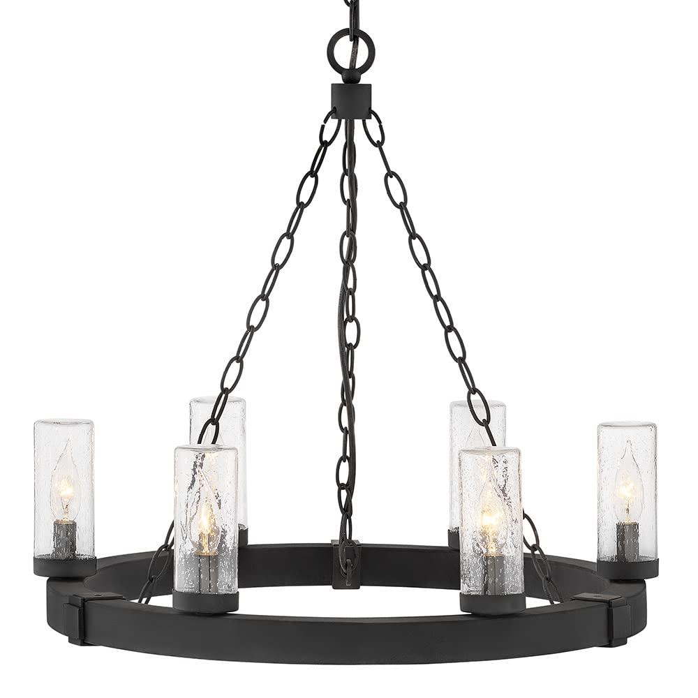 Hinkley Lighting - Sawyer - 30W 6 LED Outdoor Medium Hanging Lantern In Rustic