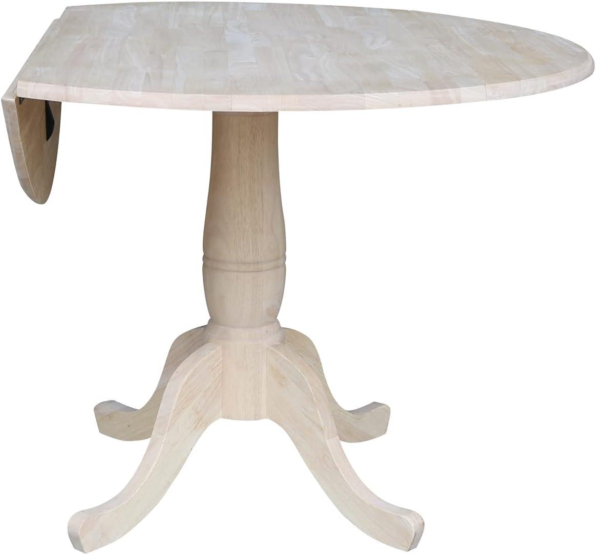 Timothy Round Drop Leaf Table - Unfinished - International Concepts