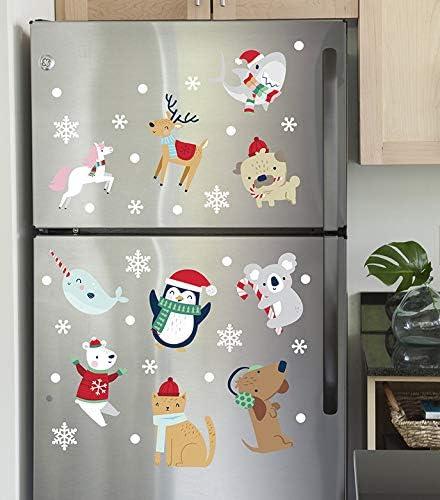 Christmas Snow Animals Vinyl Wall Decals for Kids Room