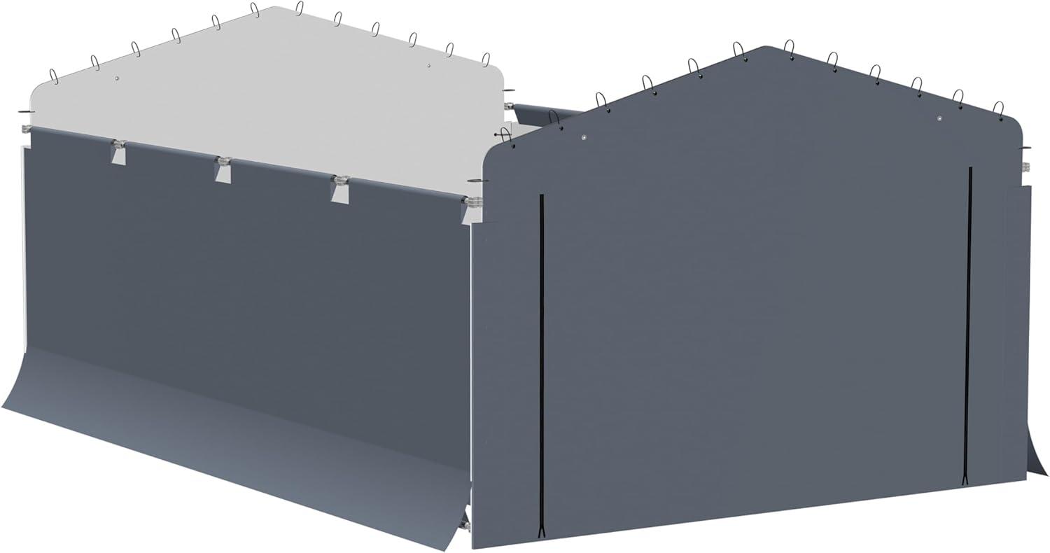 Arrow Arrow Gray Fabric Side Wall for Carport