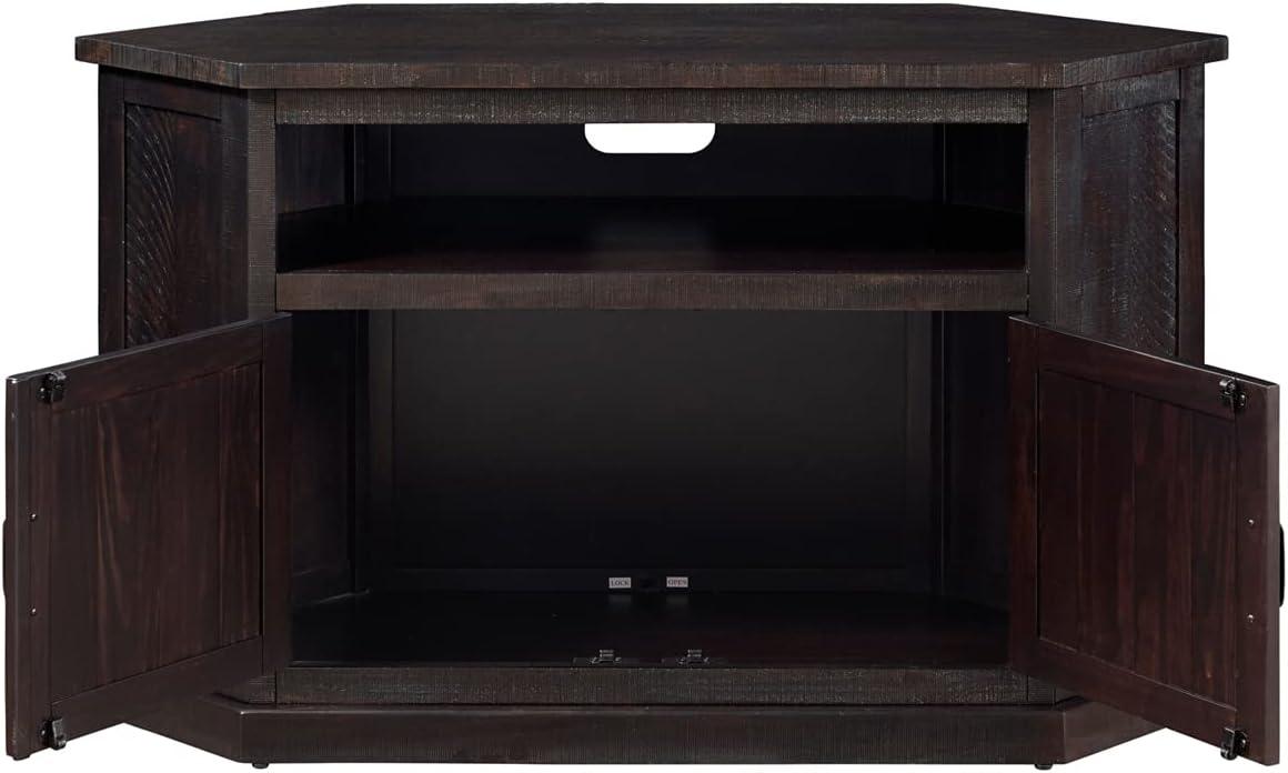Martin Svensson Home Rustic Corner TV Stand for TVs up to 55", Espresso