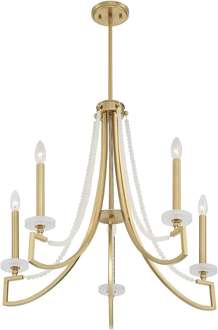 Helen 5-Light Chandelier in Warm Brass