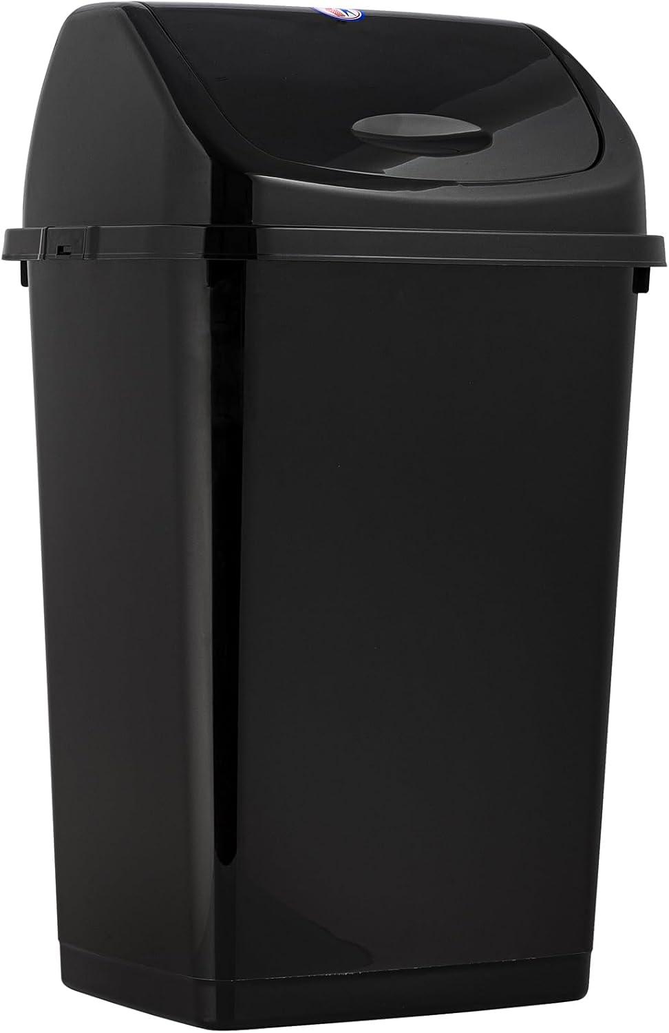 Superio Plastic 13 Gallon Swing Top Trash Can