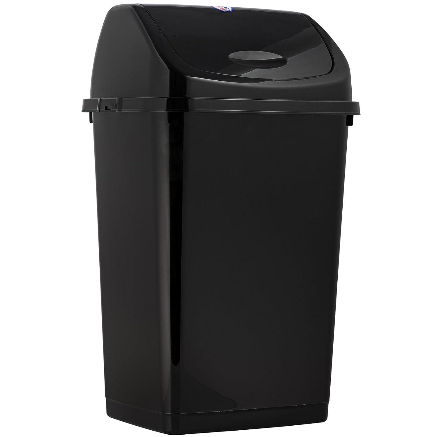 Superio Plastic 13 Gallon Swing Top Trash Can