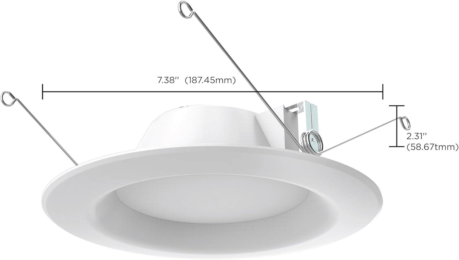 Satco Lighting S29313 LED Canless Recessed Fixture 5-6" 9.8W 120V 3000K Dimmable (1 Pack)