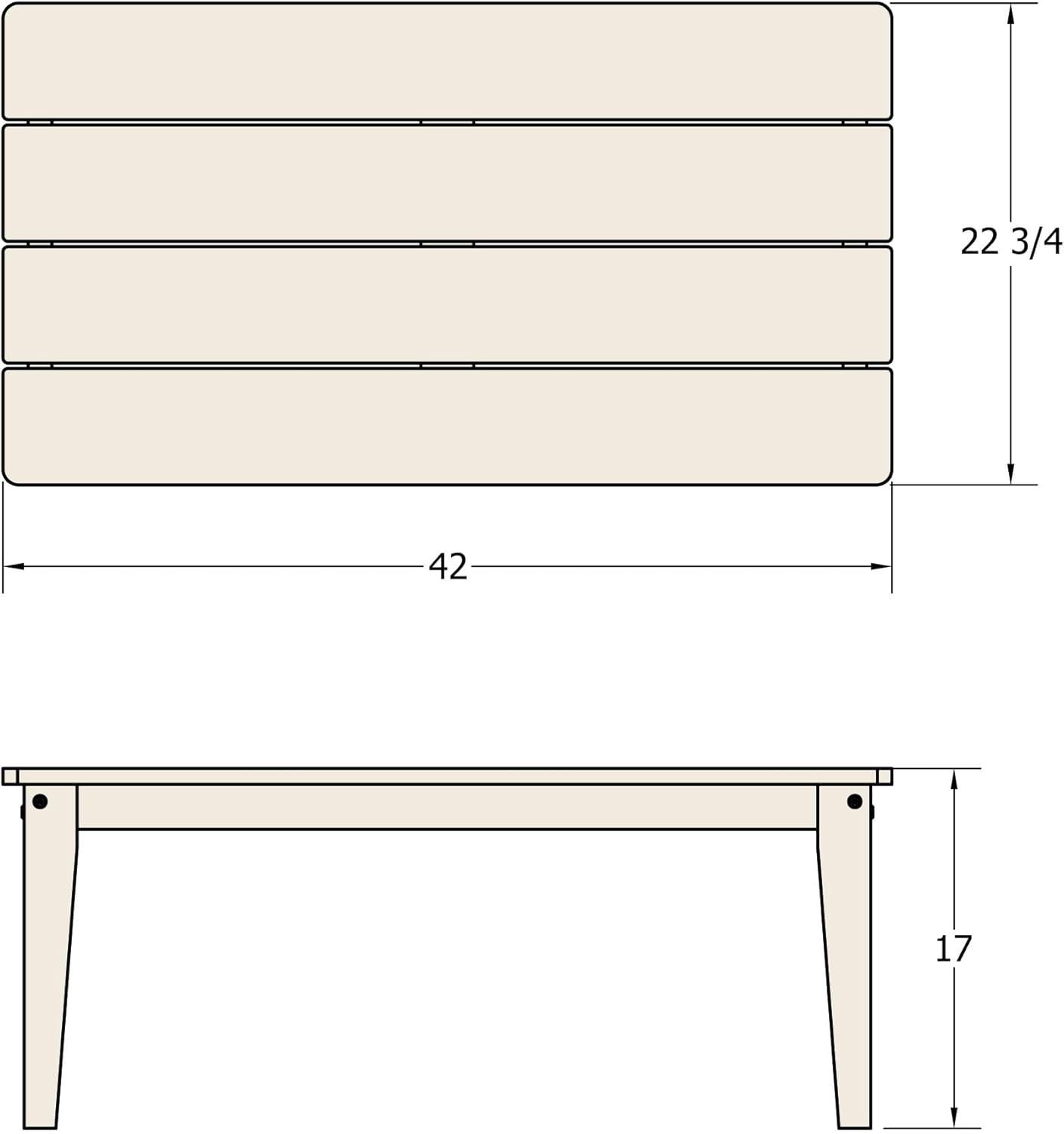 Mix and Match Cape, Lakeshore and Riverside Adirondack Conversation Table, Black Sand