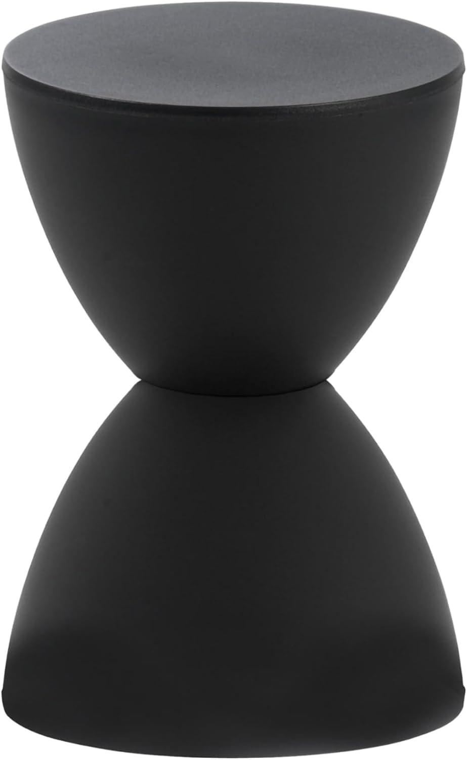 Sallie Black Weather-Resistant Plastic Indoor/Outdoor Stool