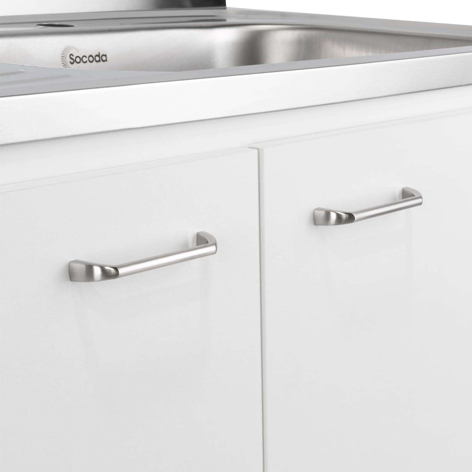 TUHOME Napoles Utility Sink Cabinet With Integrated Steel Sink