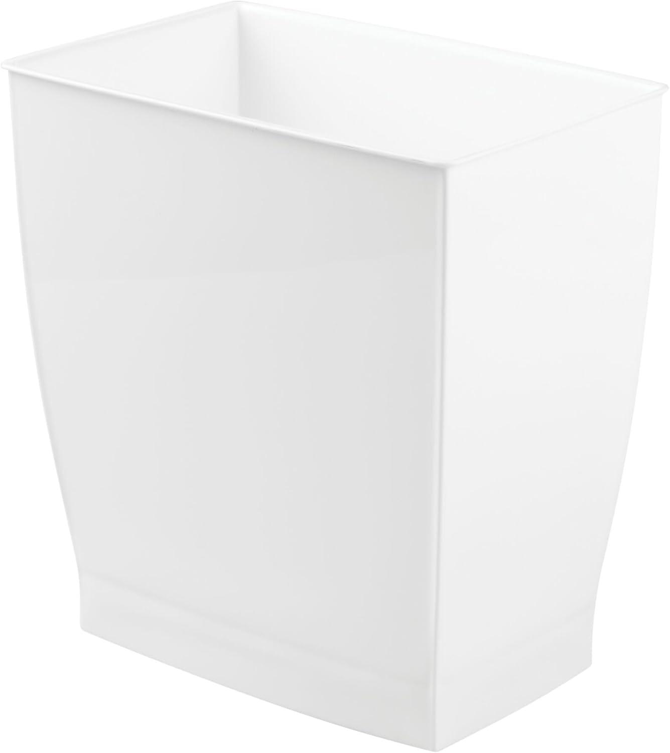 iDesign Mono BPA-Free Plastic Rectangular Waste Basket - 11.25" x 7.5" x 12", Gray