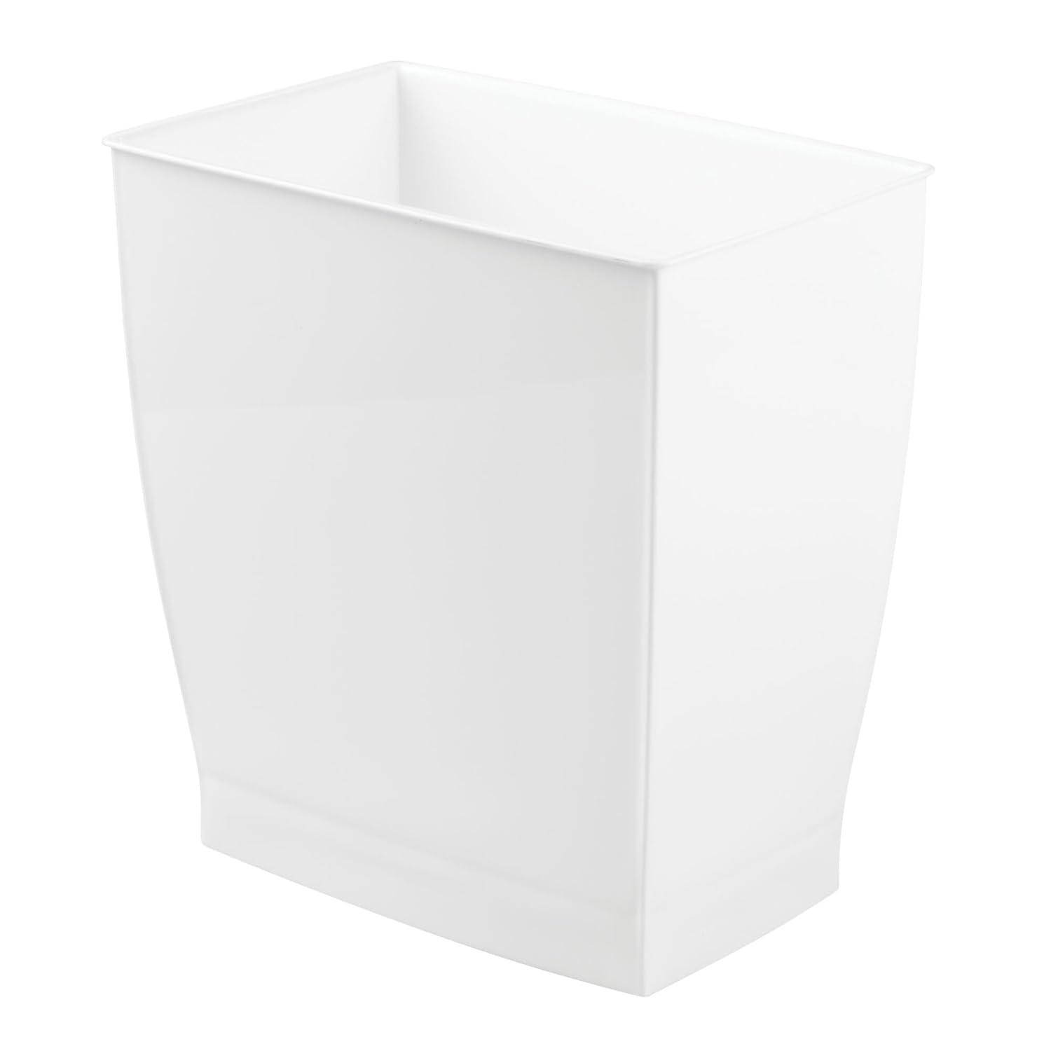 iDesign Mono BPA-Free Plastic Rectangular Waste Basket - 11.25" x 7.5" x 12", Gray