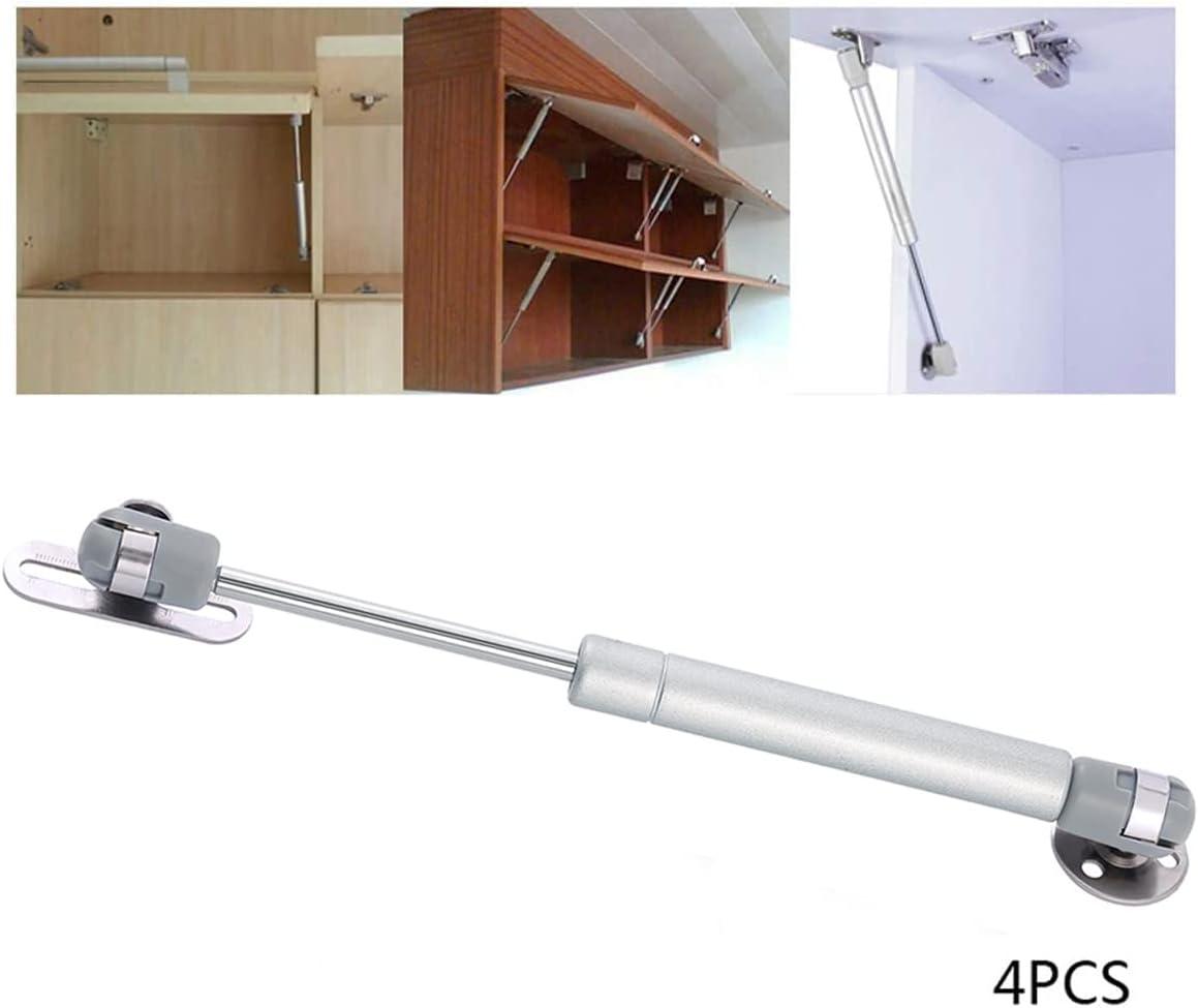 30N/6.8 lb Gas Strut Cabinet Hinge Safety Lift Support, Soft Open & Down Lid Support & Buffer Telescopic Cabinet Door Glue Head Gas Spring Supports 10 inch Length (4 Pack)