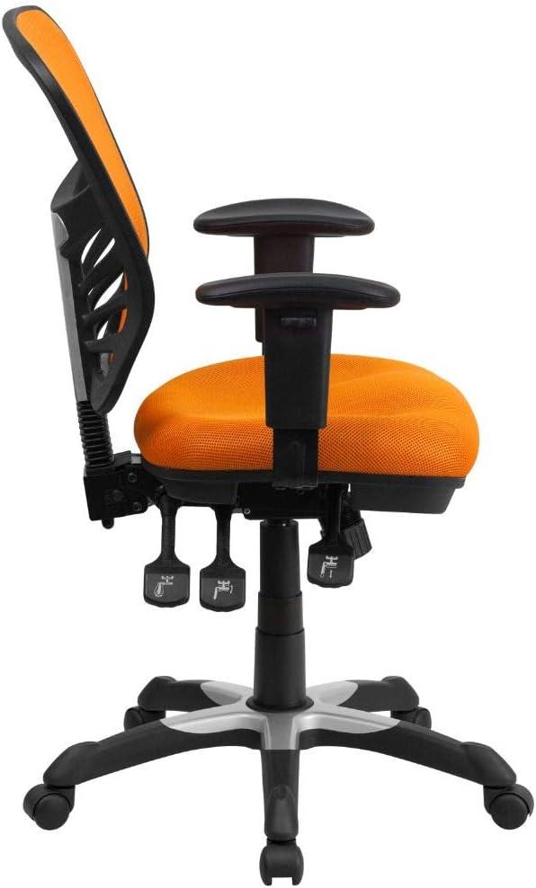 Flash Furniture Mid-Back Mesh Multifunction Executive Swivel Ergonomic Office Chair with Adjustable Arms