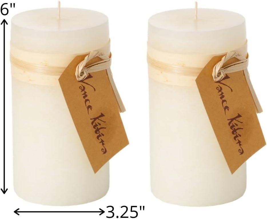 6" Vance Kitira Timber Candle Set of 2