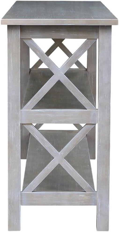 Hampton Console Table Washed Gray/Taupe - International Concepts: Solid Wood, Entryway, Foyer, Sofa Table